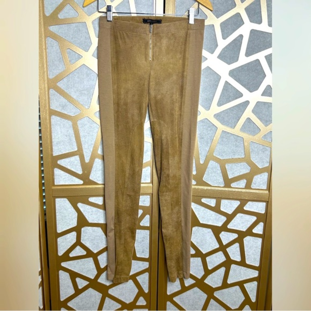 BCBGMAXAZARIA MOCHA FAUX SUEDE PANTS‎